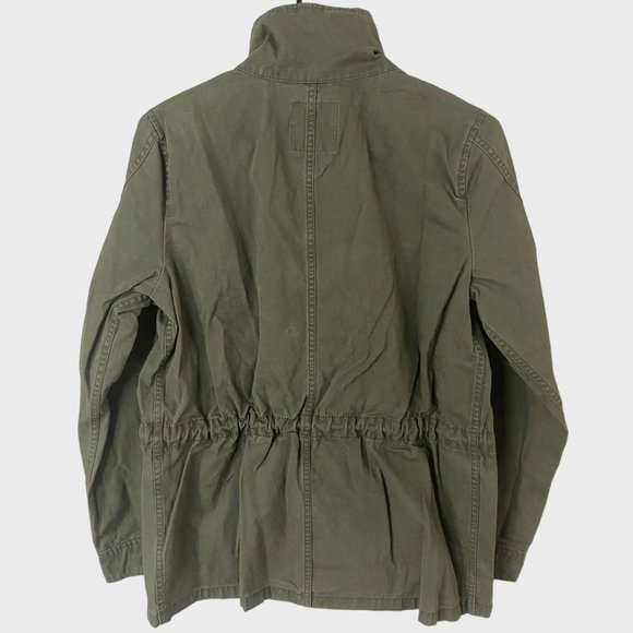 Madewell Surplus Jacket Women's Small Army Green Utility Full-Zip Long-Sleeve - Picture 3 of 14